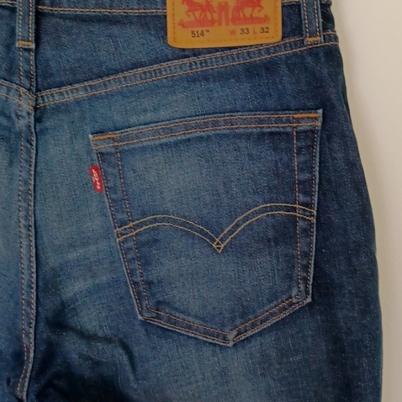 Levi's - Men's 514 33X32 Dark Straight Leg Jeans. Some Factory Fade. Near New⚡ - Picture 5 of 8